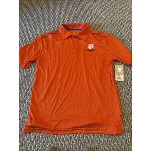 NWT $40 Colosseum Clemson Tigers Sz Small Orange Men's Polo Short Sleeve New